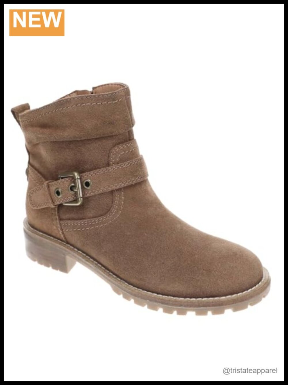 Women's Ankle Boots Leather Pull-On Block Heel